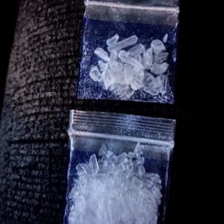 5 points of ice meth shard crystals